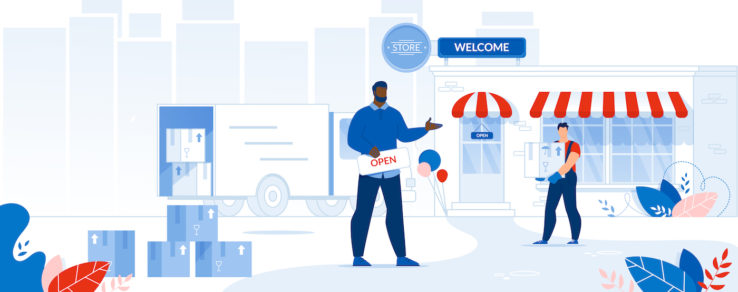 Illustration of new business customers utility sends welcome series