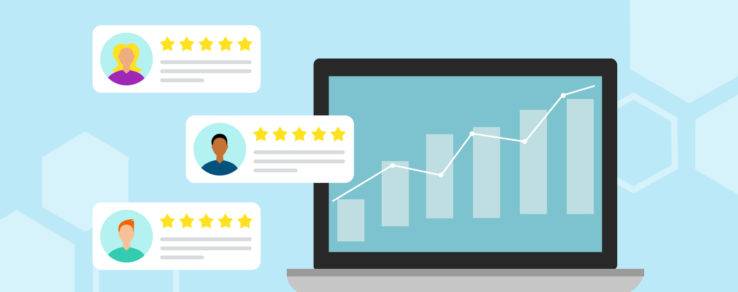 Illustration identifying utility customer satisfaction scores.