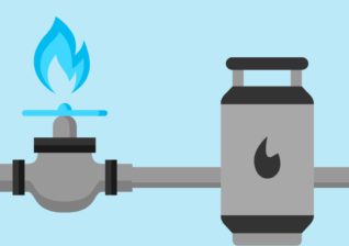 Illustration showing a natural gas pipeline.