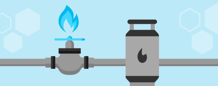 Illustration showing a natural gas pipeline.