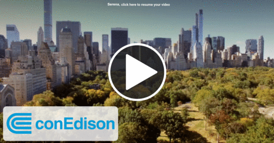 GIF highlighting a portion of Con Edison's personalized video that was used to help boost utility customer satisfaction scores.