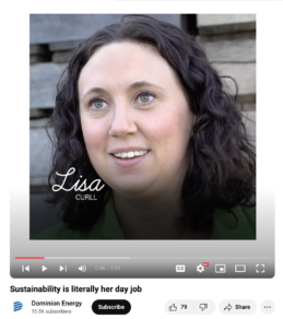 Example image from Dominion Energy's article and video series, "Faces of Our Sustainable Future."